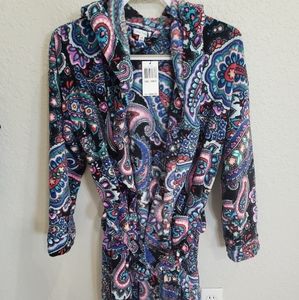 NWT Vera Bradley hooded short robe